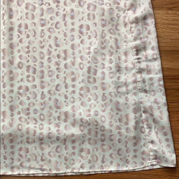 WD.NY pink leopard satin maxi skirt, M - Picture 6 of 7